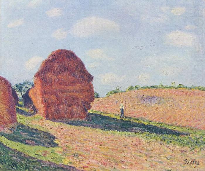 Alfred Sisley Die Strohmieten china oil painting image